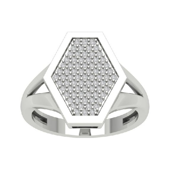 ARAIYA FINE JEWELRY 14K White Gold Lab Grown Diamond Cluster Ring (1/3 cttw, D-F Color, VS Clarity), Size 8