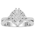 thumbnail image 1 of ARAIYA FINE JEWELRY 14K White Gold Lab Grown Diamond Cluster Round Ring (1/2 cttw, D-F Color, VS Clarity), Size 9.5, 1 of 5