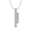 thumbnail image 1 of ARAIYA FINE JEWELRY 14K White Gold Lab Grown Diamond Fashion Pendant with Gold Plated Silver Cable Chain Necklace (1/4 cttw, D-F Color, VS Clarity) 18", 1 of 1