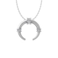 thumbnail image 1 of ARAIYA FINE JEWELRY 14K White Gold Lab Grown Diamond Fashion Pendant Silver Cable Chain Necklace (1/4 cttw, D-F Color, VS Clarity) 18", 1 of 4