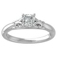 thumbnail image 1 of ARAIYA FINE JEWELRY 14K White Gold Lab Grown Diamond Halo Engagement Ring (5/8 cttw, D-F Color, VS Clarity) Size 9.5, 1 of 4