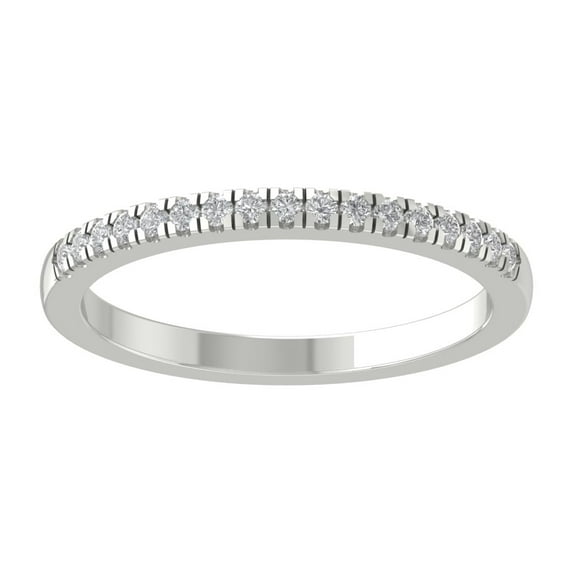 ARAIYA FINE JEWELRY 14K White Gold Lab Grown Diamond Ring (1/6 cttw, D-F Color, VS Clarity), Size 7.5