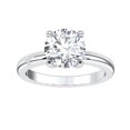 thumbnail image 1 of ARAIYA FINE JEWELRY 14K White Gold Lab Grown Diamond Solitaire Engagement Ring (1/2 cttw, E-F Color, VS1 Clarity) Size 7.5, 1 of 7