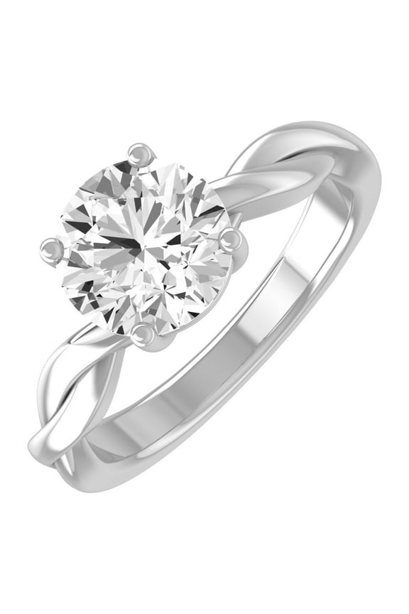 FINE JEWELRY 14K White Gold Lab Grown Diamond Solitaire Engagement Ring (2 cttw, D-F Color, VS1 Clarity) Size 5