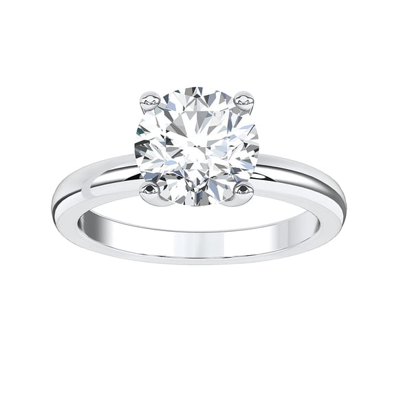 ARAIYA FINE JEWELRY 14K White Gold Lab Grown Diamond Solitaire Engagement Ring (2 cttw, E-F Color, VS1 Clarity) Size 5 for Women