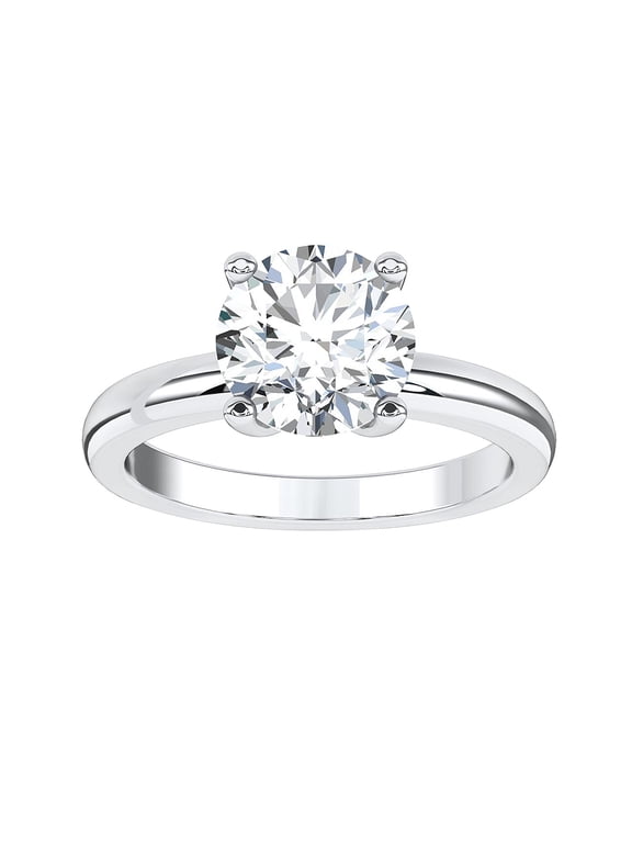 FINE JEWELRY 14K White Gold Lab Grown Diamond Solitaire Engagement Ring (3/4 cttw, E-F Color, VS1 Clarity) Size 9