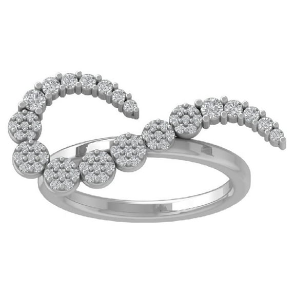 ARAIYA FINE JEWELRY 14K White Gold Lab Grown Diamond Wedding Band Ring (1/2 cttw, D-F Color, VS Clarity) Size 5.5