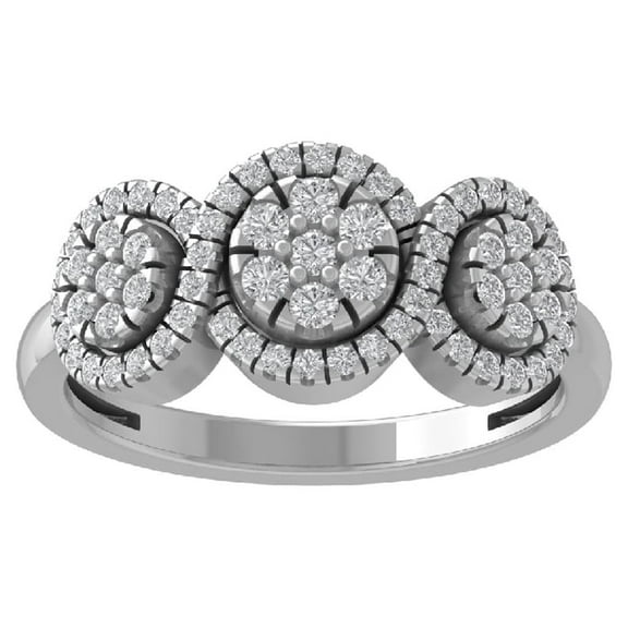 ARAIYA FINE JEWELRY 14K White Gold Lab Grown Diamond Wedding Band Ring (1/2 cttw, D-F Color, VS Clarity) Size 5