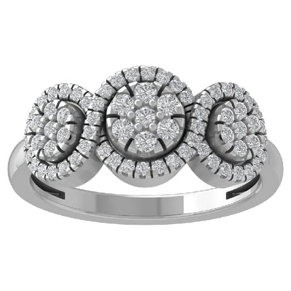 ARAIYA FINE JEWELRY 14K White Gold Lab Grown Diamond Wedding Band Ring (1/2 cttw, D-F Color, VS Clarity) Size 8