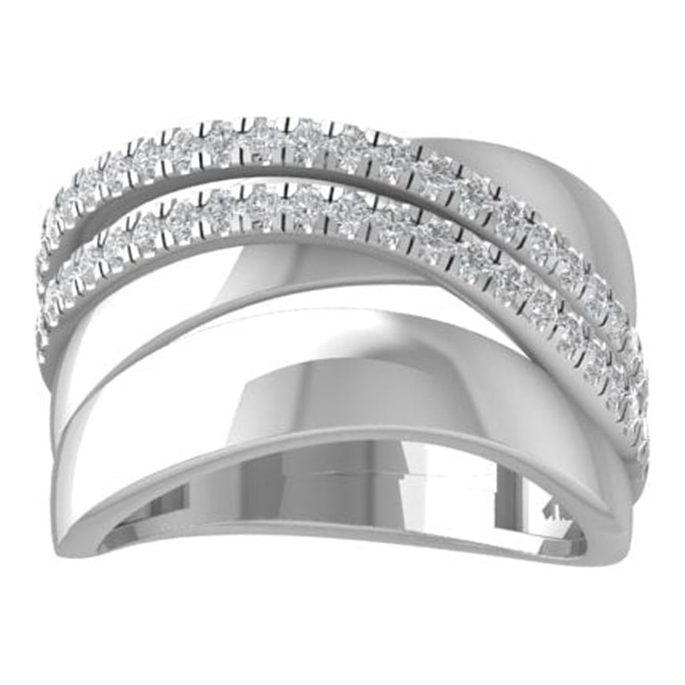14K White Gold Lab-Created Diamond Eternity Band (2 CTW F-  Size 9 lab created diamond wedding band display picture 1