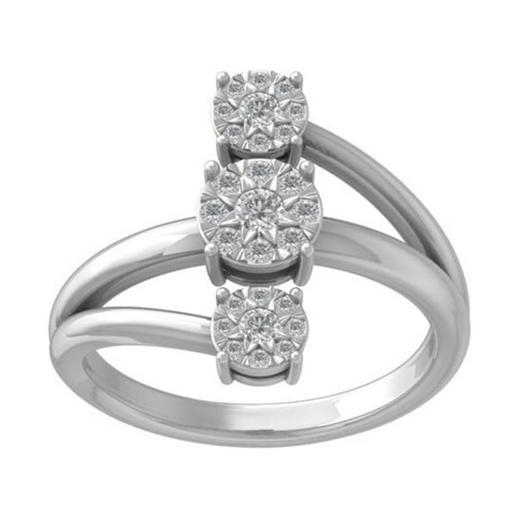 ARAIYA FINE JEWELRY 14K White Gold Lab Grown Diamond Wedding Band Ring (1/3 cttw, D-F Color, VS Clarity) Size 9.5