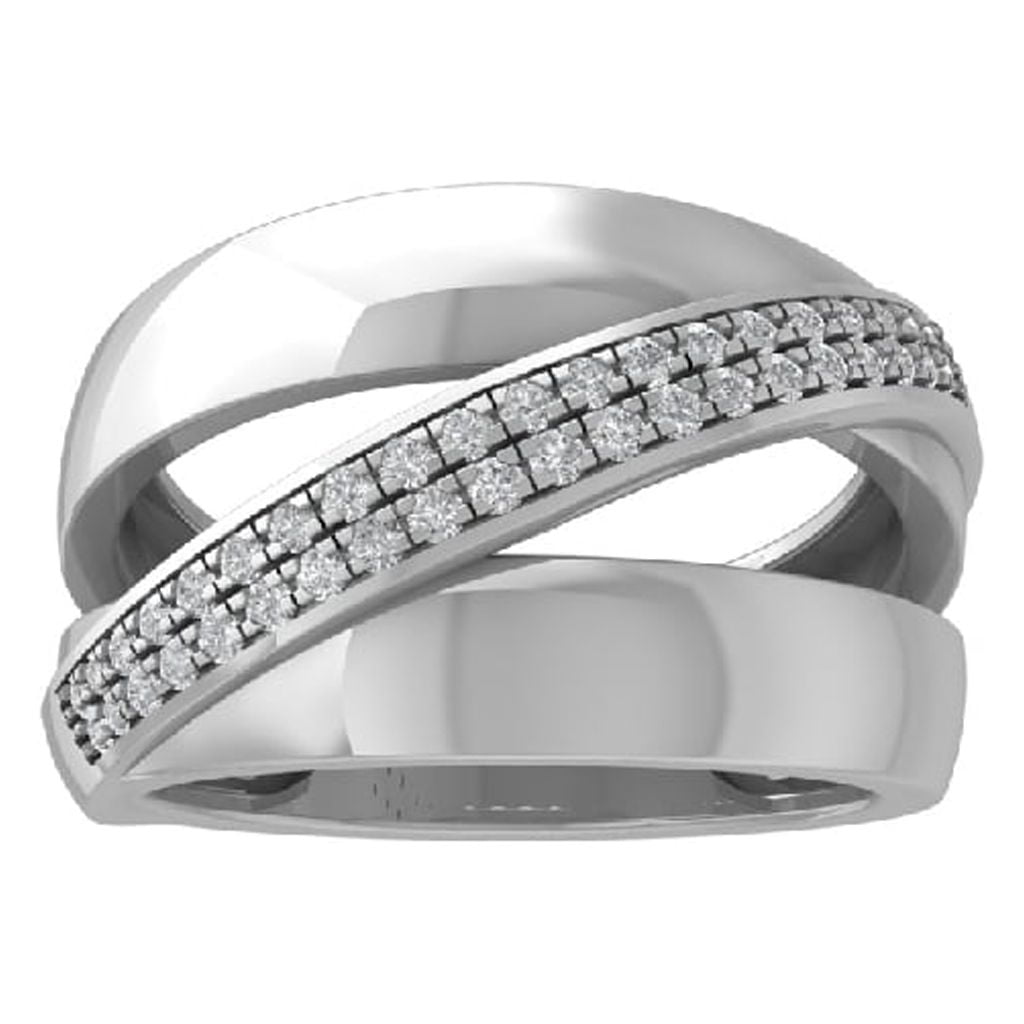 ARAIYA FINE JEWELRY 14K White Gold Lab Grown Diamond Wedding Band Ring