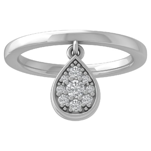 ARAIYA FINE JEWELRY 14K White Gold Lab Grown Diamond Wedding Band Ring (1/4 cttw, D-F Color, VS Clarity) Size 5.5