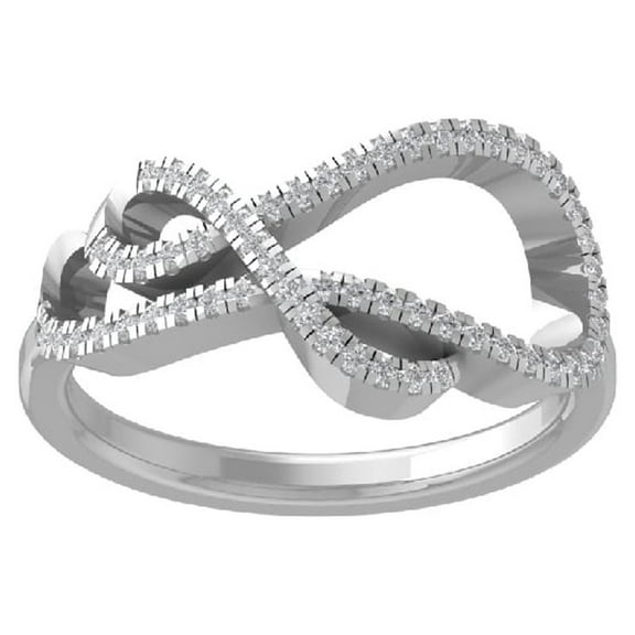 ARAIYA FINE JEWELRY 14K White Gold Lab Grown Diamond Wedding Band Ring (1/4 cttw, D-F Color, VS Clarity) Size 6.5