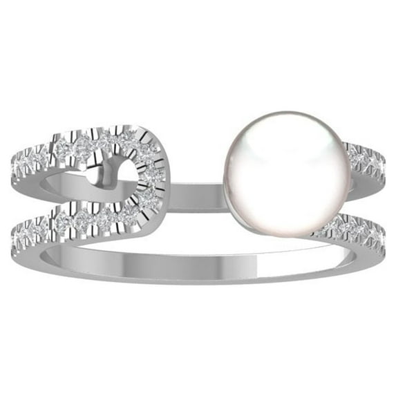 ARAIYA FINE JEWELRY 14K White Gold Lab Grown Diamond Wedding Band Ring (1/4 cttw, D-F Color, VS Clarity) Size 8