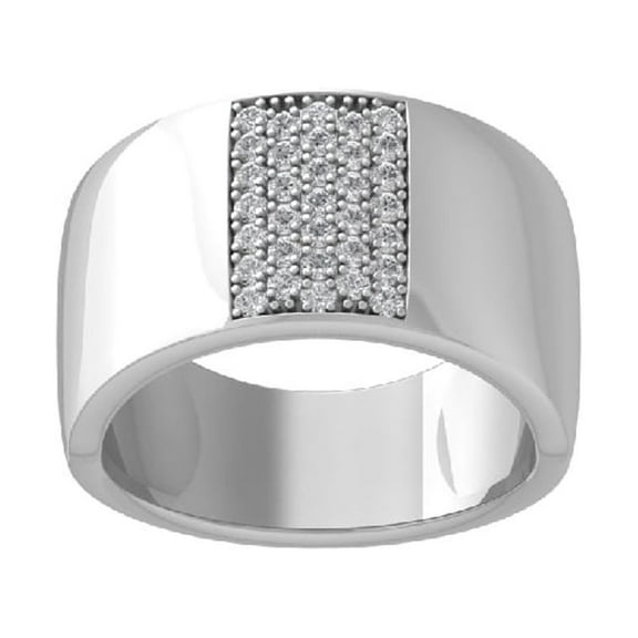 ARAIYA FINE JEWELRY 14K White Gold Lab Grown Diamond Wedding Band Ring (1/4 cttw, D-F Color, VS Clarity) Size 9.5