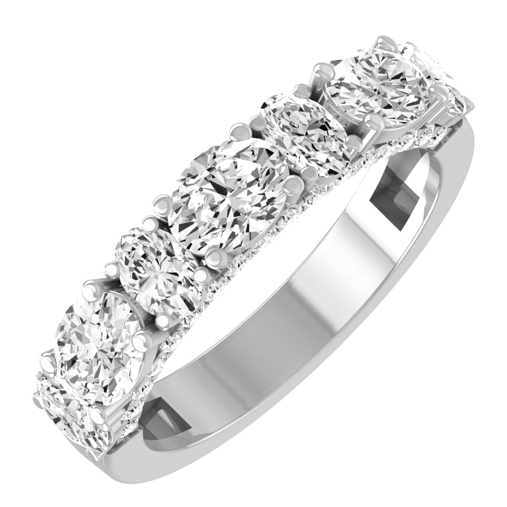 ARAIYA FINE JEWELRY 14K White Gold Lab Grown Diamond Wedding Band Ring ...