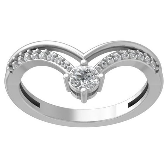ARAIYA FINE JEWELRY 14K White Gold Lab Grown Diamond Wedding Band Ring (3/8 cttw, D-F Color, VS Clarity) Size 6