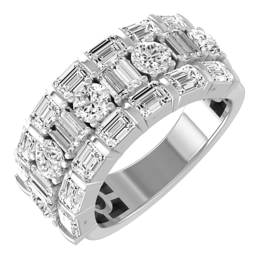 ARAIYA FINE JEWELRY 14K White Gold Lab Grown Diamond Wedding Band Ring ...