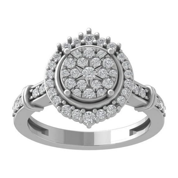 ARAIYA FINE JEWELRY 14K White Gold Lab Grown Diamond Wedding Band Ring (5/8 cttw, D-F Color, VS Clarity) Size 7.5