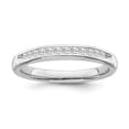 thumbnail image 1 of ARAIYA FINE JEWELRY 14K White Gold Princess Diamond Band Ring (1/4 cttw, I-J Color, I1-I2 Clarity), Size 8.5, 1 of 5