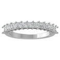 thumbnail image 1 of ARAIYA FINE JEWELRY 14K White Gold Princess-shape Diamond Wedding Band Ring (1/2 cttw, I-J Color, I2-I3 Clarity) Size 5, 1 of 4