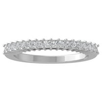 ARAIYA FINE JEWELRY 14K White Gold Princess-shape Diamond Wedding Band Ring (1/2 cttw, I-J Color, I2-I3 Clarity) Size 5