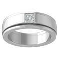 thumbnail image 1 of ARAIYA FINE JEWELRY 14K White Gold Princess-shape Diamond Wedding Band Ring (5/8 cttw, I-J Color, I2-I3 Clarity) Size 8, 1 of 4