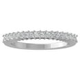 thumbnail image 1 of ARAIYA FINE JEWELRY 14K White Gold Princess-shape Lab Grown Diamond Wedding Band Ring (1 cttw, D-F Color, VS Clarity) Size 7.5, 1 of 1