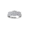 thumbnail image 1 of ARAIYA FINE JEWELRY 14K White Gold Round Cluster Diamond Engagement Ring (1/2 cttw, I-J Color, I2-I3 Clarity), Size 6, 1 of 5