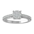 thumbnail image 1 of ARAIYA FINE JEWELRY 14K White Gold Round Cluster Diamond Engagement Ring (1/2 cttw, I2-I3 Clarity, I-J Color) Size 7.5, 1 of 5