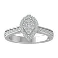 thumbnail image 1 of ARAIYA FINE JEWELRY 14K White Gold Round Cluster Diamond Engagement Ring (1/2 cttw, I2-I3 Clarity, I-J Color) Size 9, 1 of 5