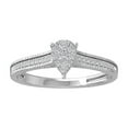 thumbnail image 1 of ARAIYA FINE JEWELRY 14K White Gold Round Cluster Diamond Engagement Ring (1/3 cttw, I2-I3 Clarity, I-J Color) Size 5.5, 1 of 5