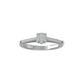 thumbnail image 1 of ARAIYA FINE JEWELRY 14K White Gold Round Cluster Diamond Engagement Ring (1/4 cttw, I-J Color, I2-I3 Clarity), Size 5.5, 1 of 5
