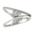 thumbnail image 1 of ARAIYA FINE JEWELRY 14K White Gold Round Cluster Diamond Engagement Ring (1/5 cttw, I2-I3 Clarity, I-J Color) Size 5.5, 1 of 5