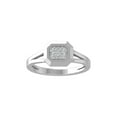 thumbnail image 1 of ARAIYA FINE JEWELRY 14K White Gold Round Cluster Diamond Engagement Ring (1/6 cttw, I-J Color, I2-I3 Clarity), Size 8.5, 1 of 5