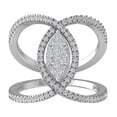 thumbnail image 1 of ARAIYA FINE JEWELRY 14K White Gold Round Cluster Diamond Engagement Ring (5/8 cttw, I-J Color, I2-I3 Clarity), Size 9.5, 1 of 6