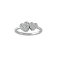 thumbnail image 1 of ARAIYA FINE JEWELRY 14K White Gold Round Cluster Diamond Heart Ring (3/8 cttw, I-J Color, I2-I3 Clarity), Size 6.5, 1 of 5