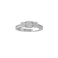 thumbnail image 1 of ARAIYA FINE JEWELRY 14K White Gold Round Cluster Lab Grown Diamond Engagement Ring (1/2 cttw, VS Clarity, D-F Color) Size 5.5, 1 of 4