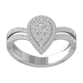 thumbnail image 1 of ARAIYA FINE JEWELRY 14K White Gold Round Cluster Lab Grown Diamond Engagement Ring (1/2 cttw, VS Clarity, D-F Color) Size 7.5, 1 of 4