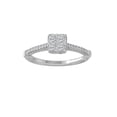 thumbnail image 1 of ARAIYA FINE JEWELRY 14K White Gold Round Cluster Lab Grown Diamond Engagement Ring (1/2 cttw, VS Clarity, D-F Color) Size 8, 1 of 4