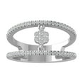 thumbnail image 1 of ARAIYA FINE JEWELRY 14K White Gold Round Cluster Lab Grown Diamond Engagement Ring (1/3 cttw, VS Clarity, D-F Color) Size 7.5, 1 of 4