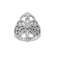 thumbnail image 1 of ARAIYA FINE JEWELRY 14K White Gold Round Cluster Lab Grown Diamond Engagement Ring (1 cttw, VS Clarity, D-F Color) Size 9, 1 of 4