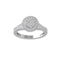 thumbnail image 1 of ARAIYA FINE JEWELRY 14K White Gold Round Cluster Lab Grown Diamond Engagement Ring (3/4 cttw, VS Clarity, D-F Color) Size 10, 1 of 4
