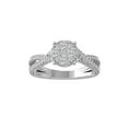 thumbnail image 1 of ARAIYA FINE JEWELRY 14K White Gold Round Cluster Lab Grown Diamond Engagement Ring (3/4 cttw, VS Clarity, D-F Color) Size 5.5, 1 of 4