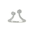 thumbnail image 1 of ARAIYA FINE JEWELRY 14K White Gold Round Cluster Lab Grown Diamond Engagement Ring (3/8 cttw, VS Clarity, D-F Color) Size 7, 1 of 4
