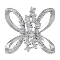 ARAIYA FINE JEWELRY 14K White Gold Round Diamond Band Ring (3/4 cttw, I2-I3 Clarity, I-J Color) Size 8.5