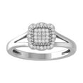thumbnail image 1 of ARAIYA FINE JEWELRY 14K White Gold Round Diamond Fashion Band Ring (1/6 cttw, I2-I3 Clarity, I-J Color) Size 8.5, 1 of 6