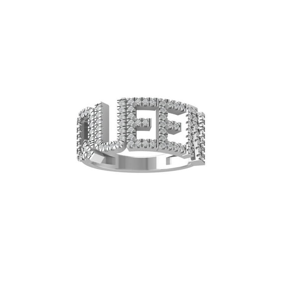 ARAIYA FINE JEWELRY 14K White Gold Round Lab Grown Diamond Band Ring (3/8 cttw, VS Clarity, D-F Color) Size 9