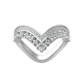 thumbnail image 1 of ARAIYA FINE JEWELRY 14K White Gold Round Lab Grown Diamond V Shaped Band Ring (1/2 cttw, VS Clarity, D-E Color) Size 8, 1 of 1